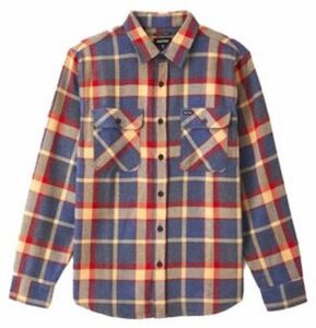 Brixton Bowery L/S Flannel Shirt Blue/Red M ネルシャツ