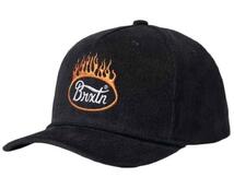 Brixton Parsons Flame C MP Snapback Hat Cap Black キャップ _画像1