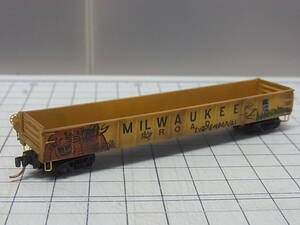 MICRO TRAINS 048 44 110 50' Gondola Car MILWAUKEE ROAD Weathered（アメリカ型ウェザリング貨車・N）