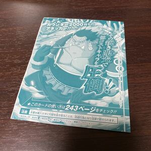 ワンピースカードゲーム Vジャンプ1月号付録 ジンベエ P-063 特大号