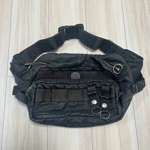 Porter Classic SUPER NYLON WAIST BAG BLACK ポータークラシック スーパーナイロンウエストバッグ ブラック