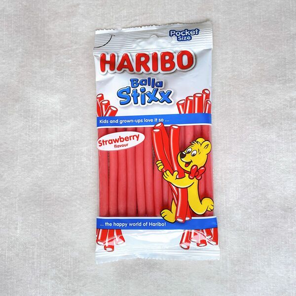 HARIBO【日本未販売】balla stixx strawberry 80g ソフトキャンディ