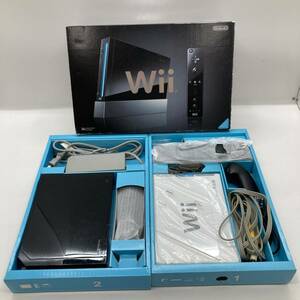 【1円～】Nintendo 任天堂 Wii 本体 RVL-001 JPN ブラック 黒 ゲーム【中古品】