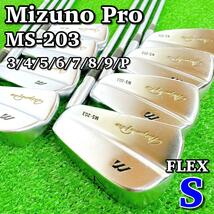 1578 MizunoPro MS-203 メンズゴルフクラブ アイアン 名器 MIZUNO PRO ミズノプロ MS203 FORGED 8本 入手困難 マッスルバックアイアン MB _画像1