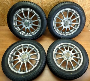 山あり ブリジストン ブリザック VRX 155/65R14 Eco FORME 社外ホイール 中古4本SET 軽自動車サイズ スズキ ダイハツ ホンダ 日産 スバル