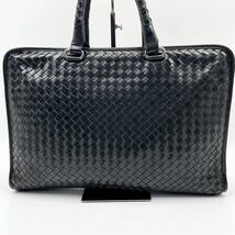 1円【入手困難品】BOTTEGA VENETA ボッテガヴェネタ ビジネスバッグ ブリーフケース レザー 本革 イントレチャート ブラック 黒 メンズ _画像3