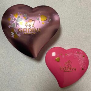 GODIVA　ゴディバ　ハート缶　2個セット　缶　空き缶　小物入れ