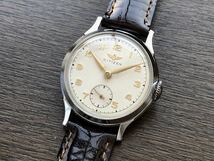 希少 ★ CITIZEN シチズン F-戦前型 1931年(昭和6年)〜 1940年代 羽型Cマーク アプライド文字盤 スモセコ 手巻 動作品 検)尚工舎_画像1