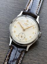 希少 ★ CITIZEN シチズン F-戦前型 1931年(昭和6年)〜 1940年代 羽型Cマーク アプライド文字盤 スモセコ 手巻 動作品 検)尚工舎_画像10