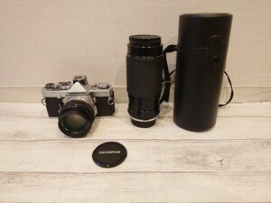 sr1234 016 動作未確認 OLYMPUS OM-1 一眼レフカメラ オリンパス カメラ 一眼レフ フィルムカメラ レンズ 付き 現状品 中古