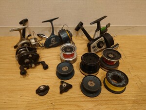 sr1234 243 リール 4つセット その他パーツ付き スピニングリール シマノ SHIMANO LP3 ML1 Bantam Mag など 現状品 中古