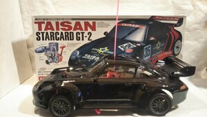 《当時物 オプション多数》［京商 ピュア10タイサン スターカードGT-2］1/10RCエンジンツーリングカー 2速ミッション他/KYOSHO PURE10