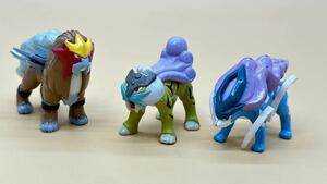 中古品 セット 伝説系 ポケモン モンコレ エンテイ ライコウ スイクン フィギュア モンスターコレクション TOMY ポケットモンスター 