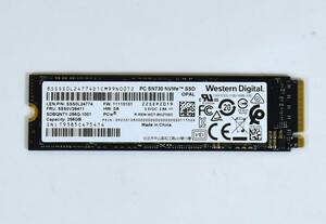 WD M.2 2280 NVMe SSD 256GB /健康状態93%/累積使用5172時間/PC SN730/動作確認済み, フォーマット済み/中古品