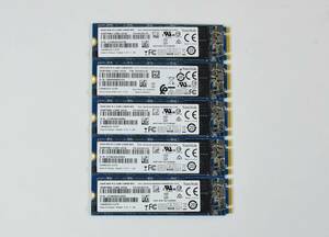 SanDisk M.2 2280 SSD 128GB /5個セット/SATA 600/X400/動作確認済み, 健康状態正常，フォーマット済み/中古品