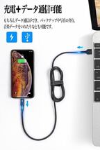 iPhone 充電ケーブル 3本セット 2m ライトニング 超高耐久USB充電ケーブル iPad/iPod各種対応_画像8