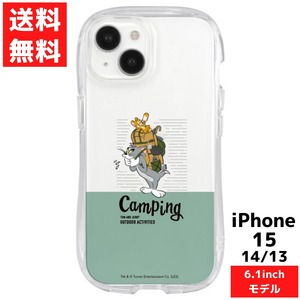 iPhone 15 14 13 対応 トムとジェリー クリスタルクリア ケース スマホ カバー アイフォン