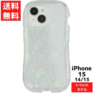 iPhone 15 14 13 対応 ドット クリスタルクリア ケース スマホ カバー アイフォン