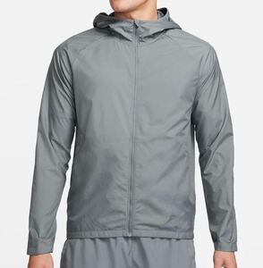 新品 送料込 NIKE RUNNING ESSENTIAL HOODIE JACKET Mサイズ 灰 ナイキ エッセンシャル フーディ ジャケット ランニング 撥水 軽量