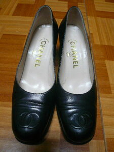 ☆CHANEL シャネル 靴　ココマーク　パンプス　黒 　37サイズ表示　MADE IN FRANCE 