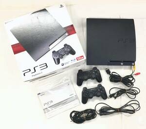 T12/115 SONY ソニー PlayStation3 本体 コントローラー 電源ケーブル USB充電ケーブル AVケーブル 説明書 PS3 CECH-2000A 120GB ブラック