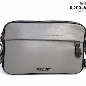 美品★送料無料★ コーチ メンズ COACH グラハム レザー クロスボディー ショルダーバッグ