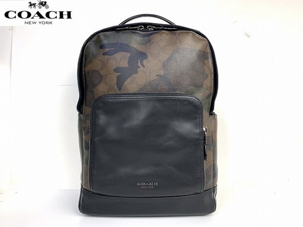 極美品★送料無料★限定モデル コーチ メンズ COACH グラハム カモフラージュ バックパック リュック デイパック