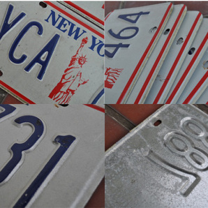 送料込み 前後セット中古実物本物 アメリカ車ライセンスプレートユーズド NEW YORK １台分２枚ナンバープレートの画像7