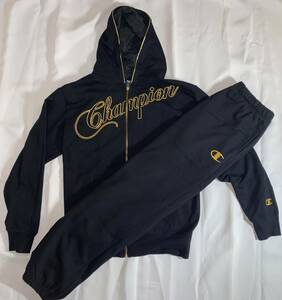 【美品】Champion/チャンピオン/メンズO/上下セット/スウェット/セットアップ/トレーナー/黒ブラック/