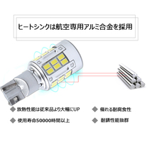 LEDバックランプ T16 DC12V 5600ルーメン 6000K ホワイト OSRAM社製EMC3020チップ 72連 無極性 2本セット 1年保証[M便 0/1]_画像3