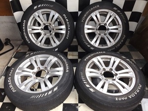 ★☆ 215/60R17 200系 ハイエース ホワイトレター 17×7J 36 6穴 139.7 17インチアルミホイール