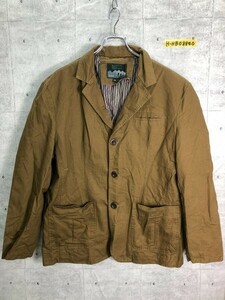 メンズ 裏地付き コットン ジャケット 大きいサイズ 2XL ブラウン