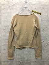 4℃ ヨンドシー レディース シルバー系 カシュクール ニットカーディガン アンゴラナイロン 38 ベージュ_画像2