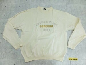 renoma paris sports club レノマ ゴルフ ロゴ刺繍 スウェット トレーナー プルオーバー ゴルフウェア トップス スポカジ 合わせやすい