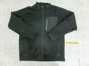 APEX WIN メンズ ストライプ織り ポリエステル ジップジャケット 大きいサイズ 3L 黒