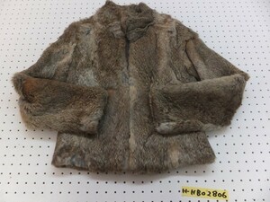 INDIVI Indivi lady's front hook rabbit fur fur jacket 36 tea beige 