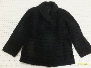 FUR STIFFANY レディース ボア ショールカラーコート 9 黒