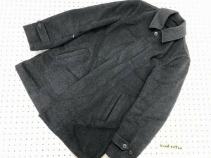 green label relaxing UNITED ARROWS ユナイテッドアローズ メンズ カシミヤ混 ウール 比翼ジップ コート S チャコールグレー