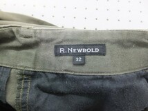 R.NEWBOLD アールニューボルド メンズ 日本製 ストレート ワークパンツ 32 カーキ_画像2