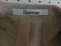 HARTFORD ハートフォード レディース 背抜き 肩パッド ウール ダブル テーラードジャケット 11AR ベージュ_画像2
