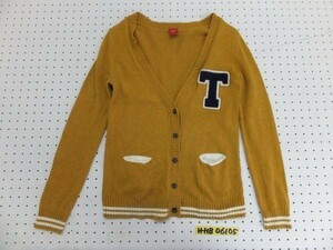 tommy girl トミーガール レディース ワッペン ニットカーディガン M マスタード