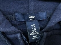 GAP ギャップ レディース ビッグロゴプリント ジップパーカー M 紺_画像2