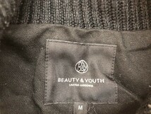 BEAUTY&YOUTH UNITED ARROWS ユナイテッドアローズ メンズ 一部牛革 コットンソフトジャケット 小さめ M 黒_画像2