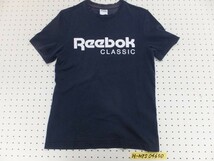 〈送料無料〉Reebok リーボック メンズ ロゴプリント半袖Tシャツ M 紺_画像1