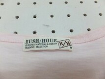 〈送料無料〉RUSH HOUR メンズ ハーフボタン カットオフ 半袖Tシャツ M さくら色_画像2