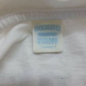 〈送料無料〉LOCK HEAVEN メンズ バックプリント 半袖Tシャツ L 白の画像2