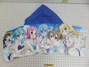 〈送料無料〉美品！ソードアート・オンライン メンズ レディース フード付きマフラータオル 白青