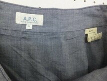 〈送料無料〉A.P.C. アーペーセー レディース 裏地付き ルーマニア コットン フレアスカート M 紺_画像2