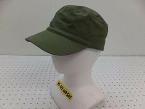 〈送料無料〉DAISO (株) 大創産業 コットン ワークキャップ 帽子 58㎝ カーキ