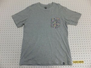 〈送料無料〉UNIQLO ユニクロ × SPRZ NY メンズ ポケット切替 半袖Tシャツ 大きいサイズ XL グレーカラフル